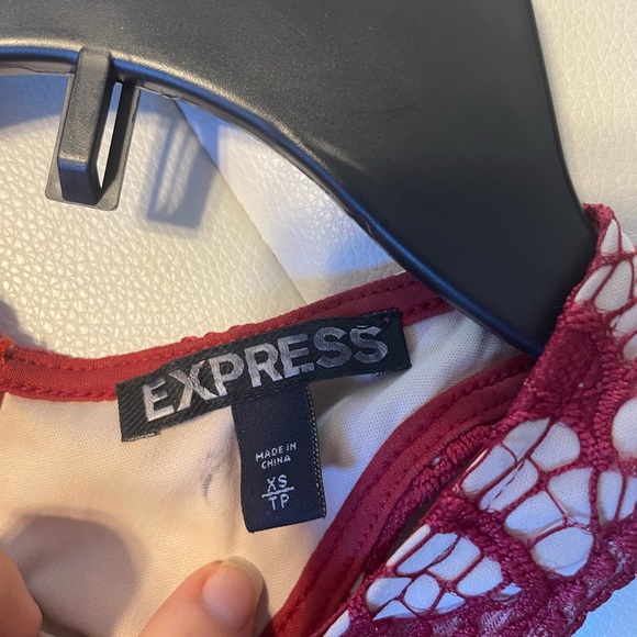 EXPRESS Red Lace Cocktail Dress - Picture 2 of 4